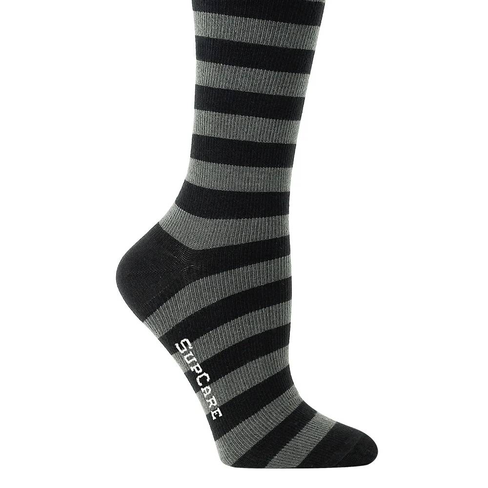 Produktbild 3 - SupCare Støttestrømper Stribet Sort Grå
