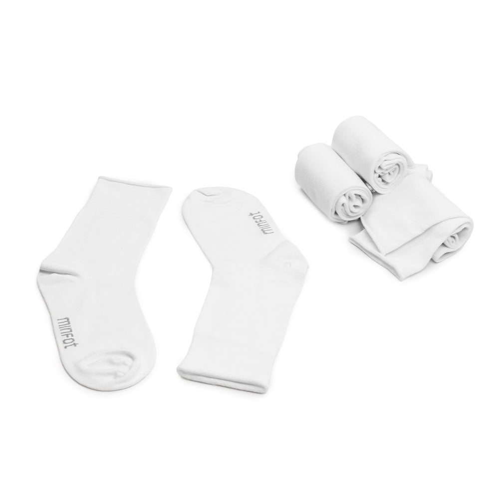 Produktbild 7 - Minfot Sensitive Bambusstrømper Hvide 5-pak