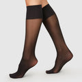 Swedish Stockings Nylonstrømper Knæ Elin 20 DEN Sort 2-pak