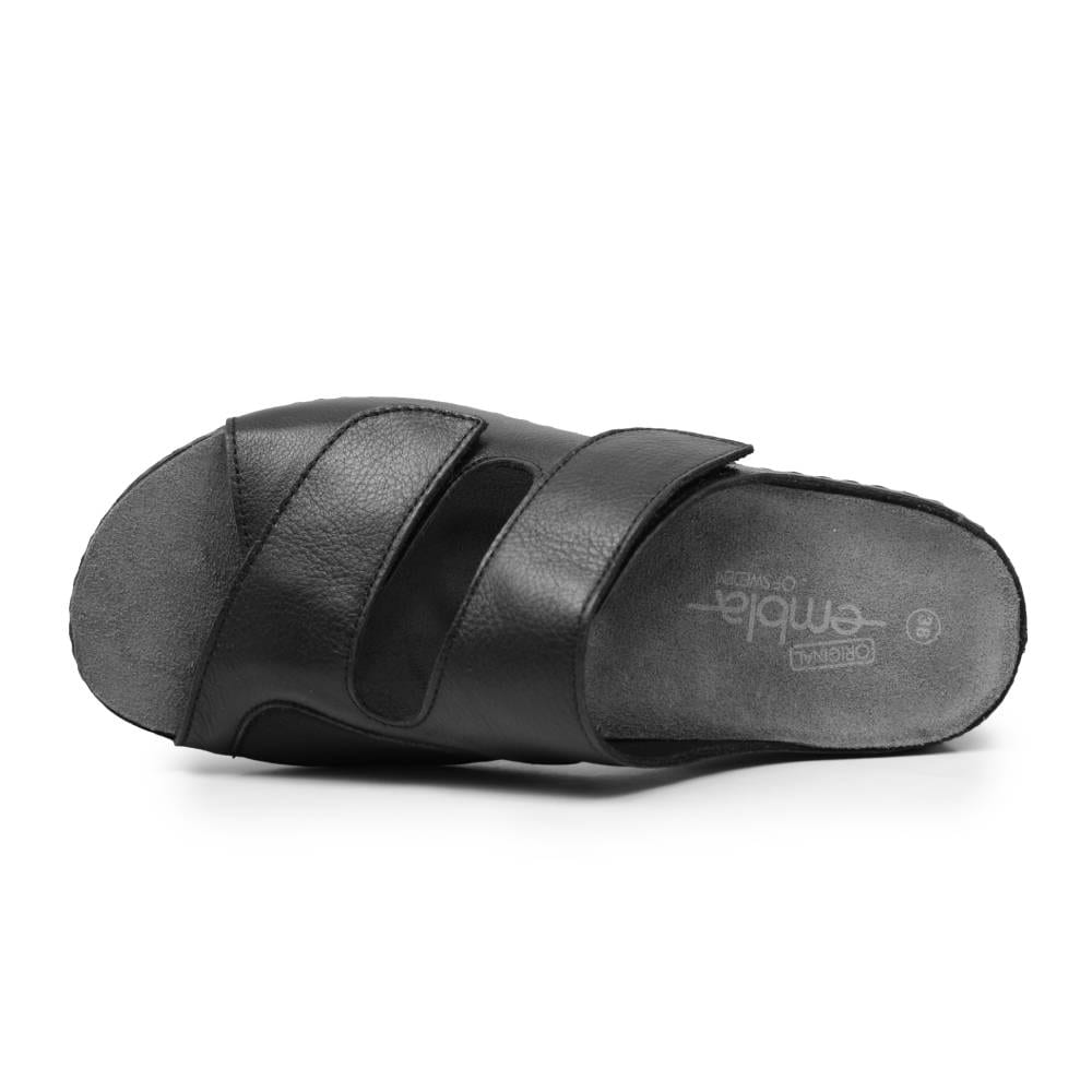 Embla Hälsoskor Sandaler Agnes Ergoflex Elastik Sort