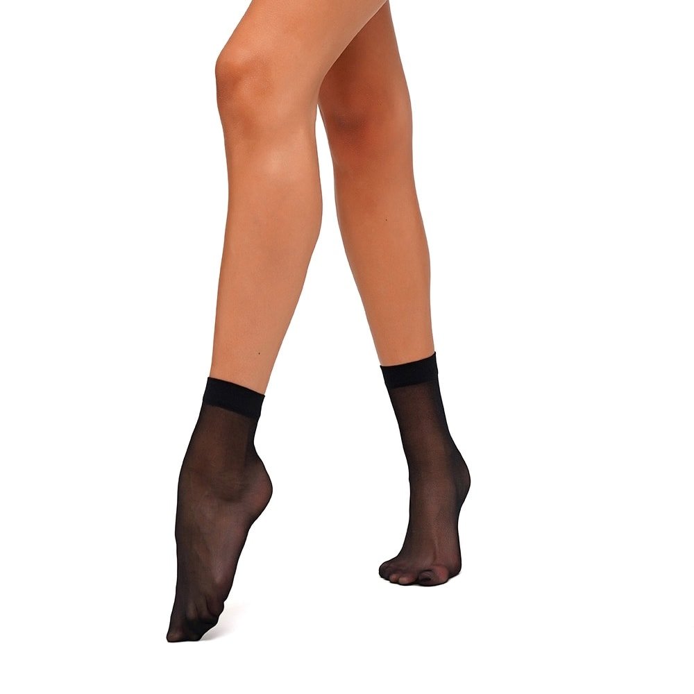 Produktbild 2 - Giulia Easy Nylonstrumpor Ankel 2-pack 40 den Svart