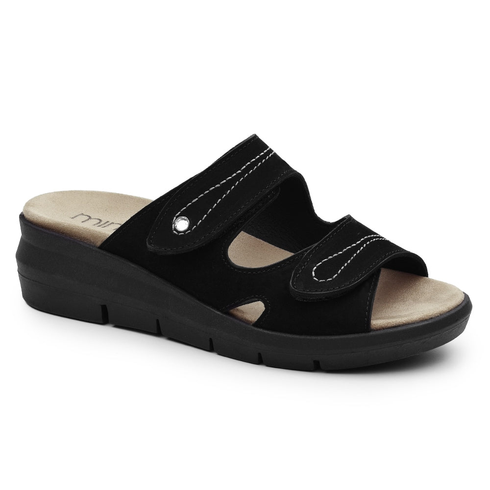 Minfot Sandal Komfort Maira Nubuck Sort