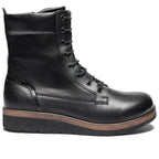 New Feet Linn Brede Boots Snøring Lynlås Sort