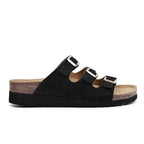 Minfot Sandal Blød Bio Sort Ruskind