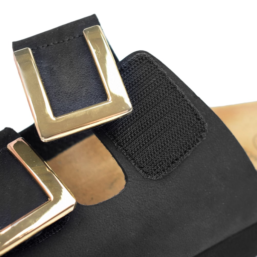 Scholl Monterey Sandaler Dame Sort Guld