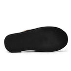 Minfot Fåreskind Hjemmesko Slip-on Myre med Sål Sort