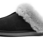 Minfot Hjemmesko Fåreskind Slip-on Duved med sål Sort