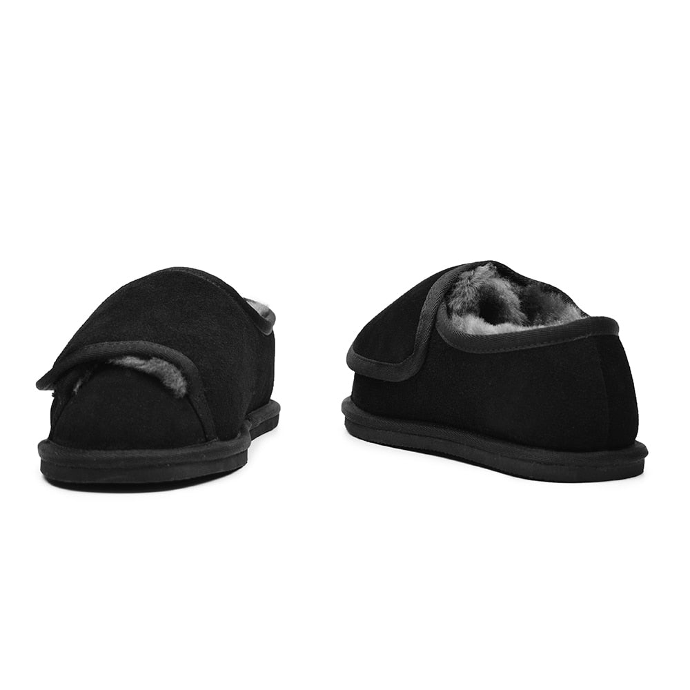 Minfot Fåreskind Hjemmesko Oplukkelige Specialsko Molde Sort
