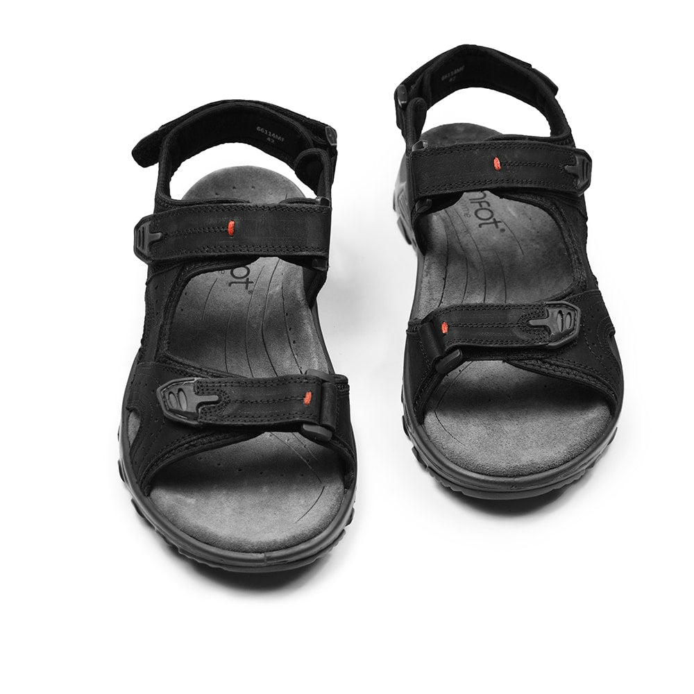 Minfot Sandaler Torekov Herre Nubuck Sort