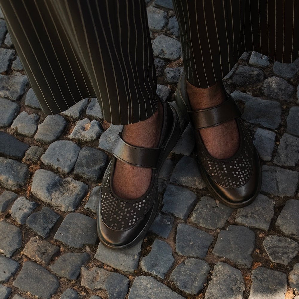 Minfot Ebba Ballerinasko Stretch Sort