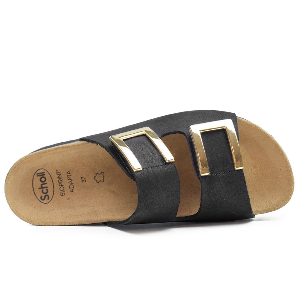 Scholl Monterey Sandaler Dame Sort Guld