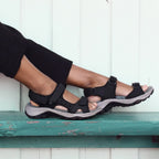 Minfot Sandhamn Sandaler Dame Nubuck Black