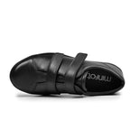 Minfot Aveny Skinn Sneaker Dame Velcroband Sort