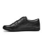 Minfot Aveny Skinn Sneaker Dame Velcroband Sort