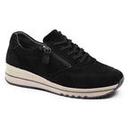 Minfot Cloe Sneaker Dame Lynlås Ruskind Sort