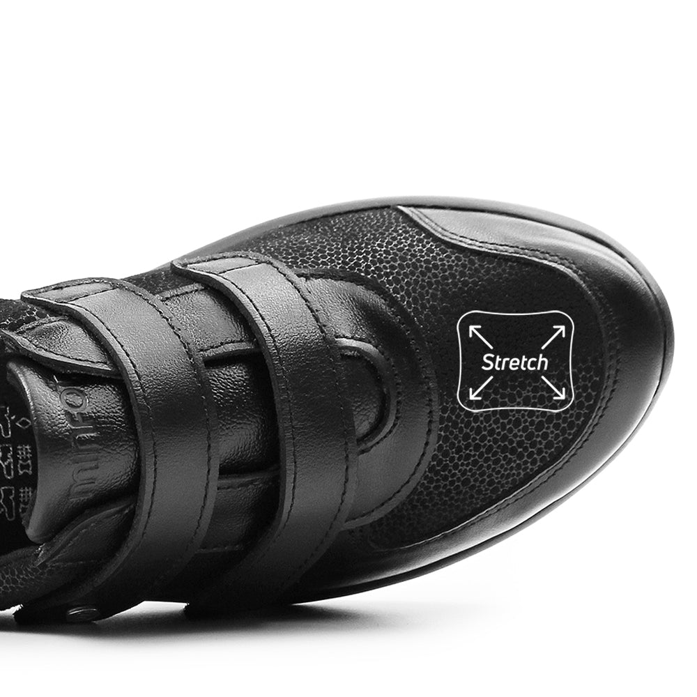 Produktbild 4 - Minfot Way Sneaker Bred Stretch med Velcro Sort