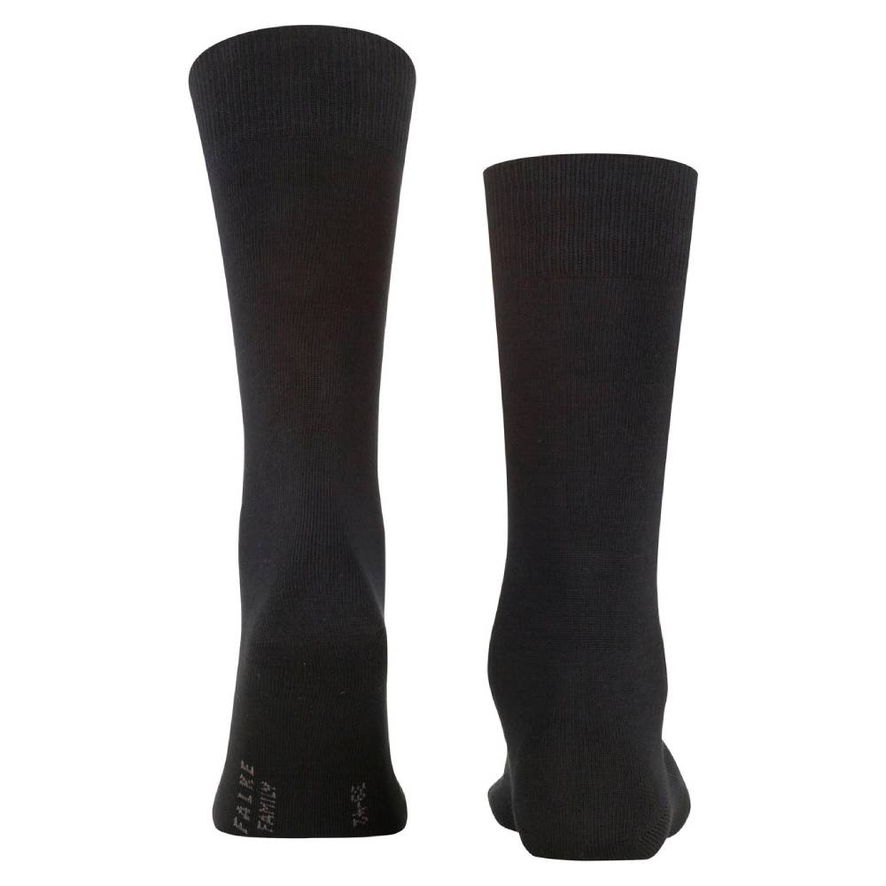 Falke Family Strømper Bomuld Herre Sort 1-pak