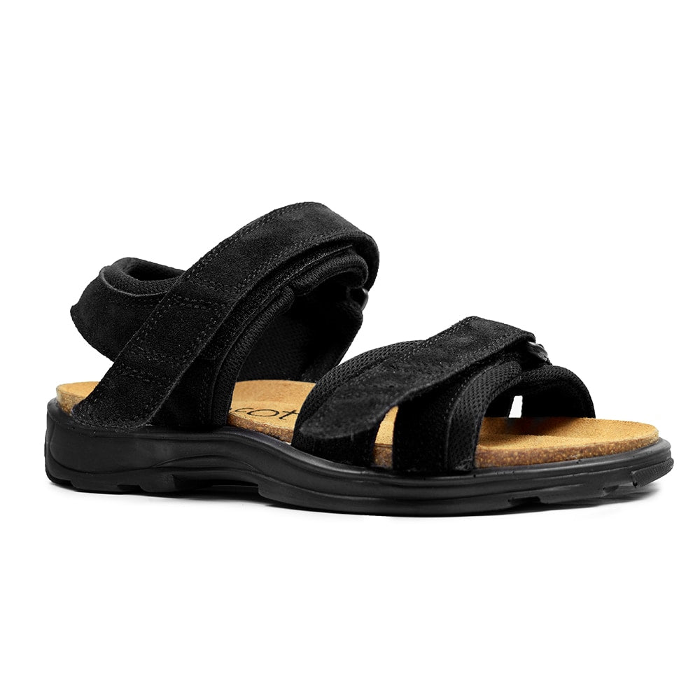 Minfot Flex Sandaler Unisex Ruskind Sort 
