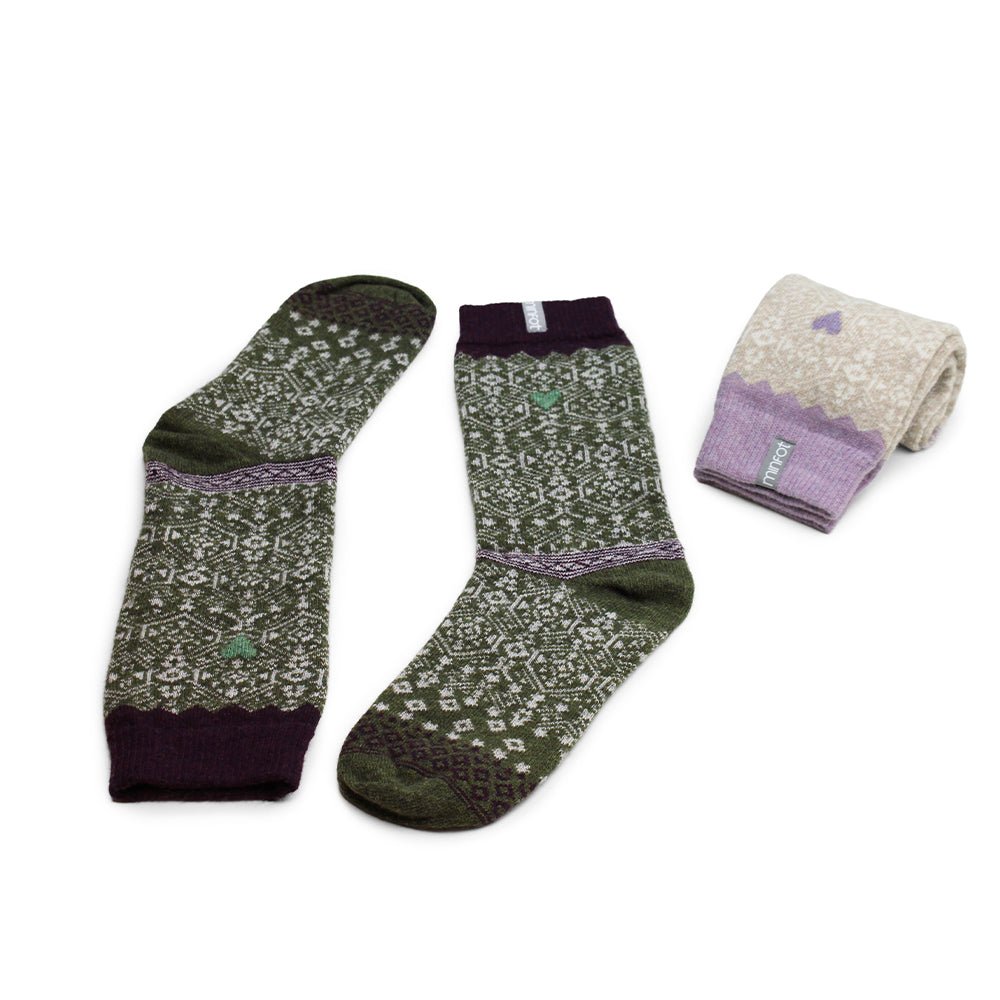 Produktbild 8 - Minfot Uldstrømper Kärlek 2-pak