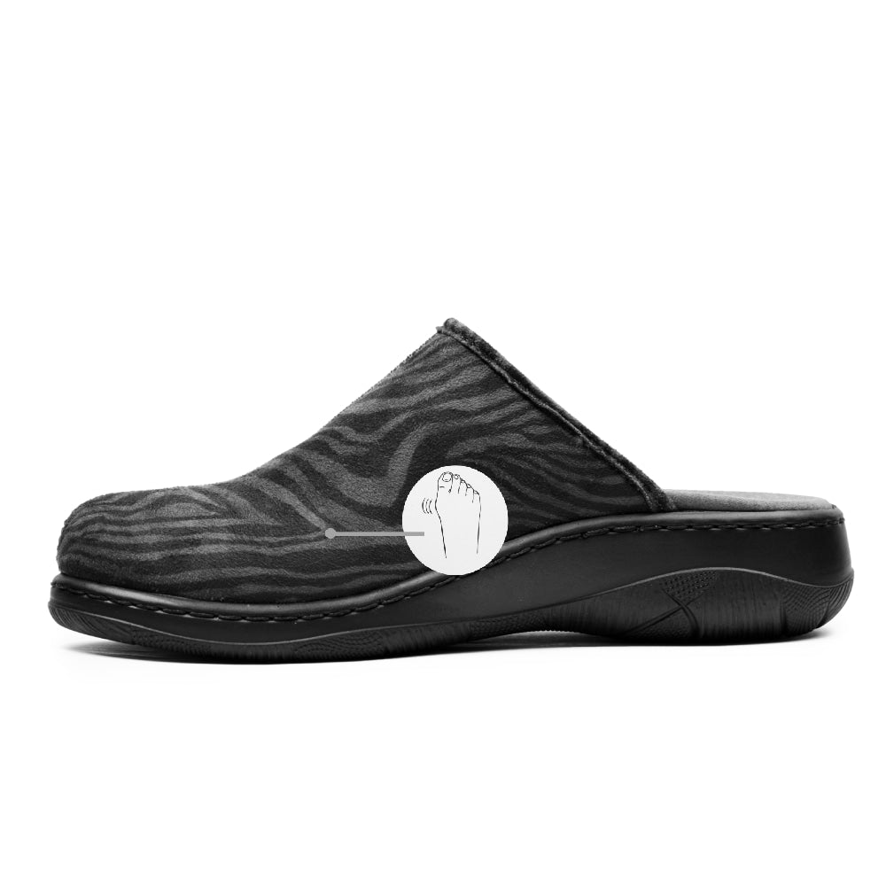 Minfot Hjemmesko Stretch Dame Zebra Sort