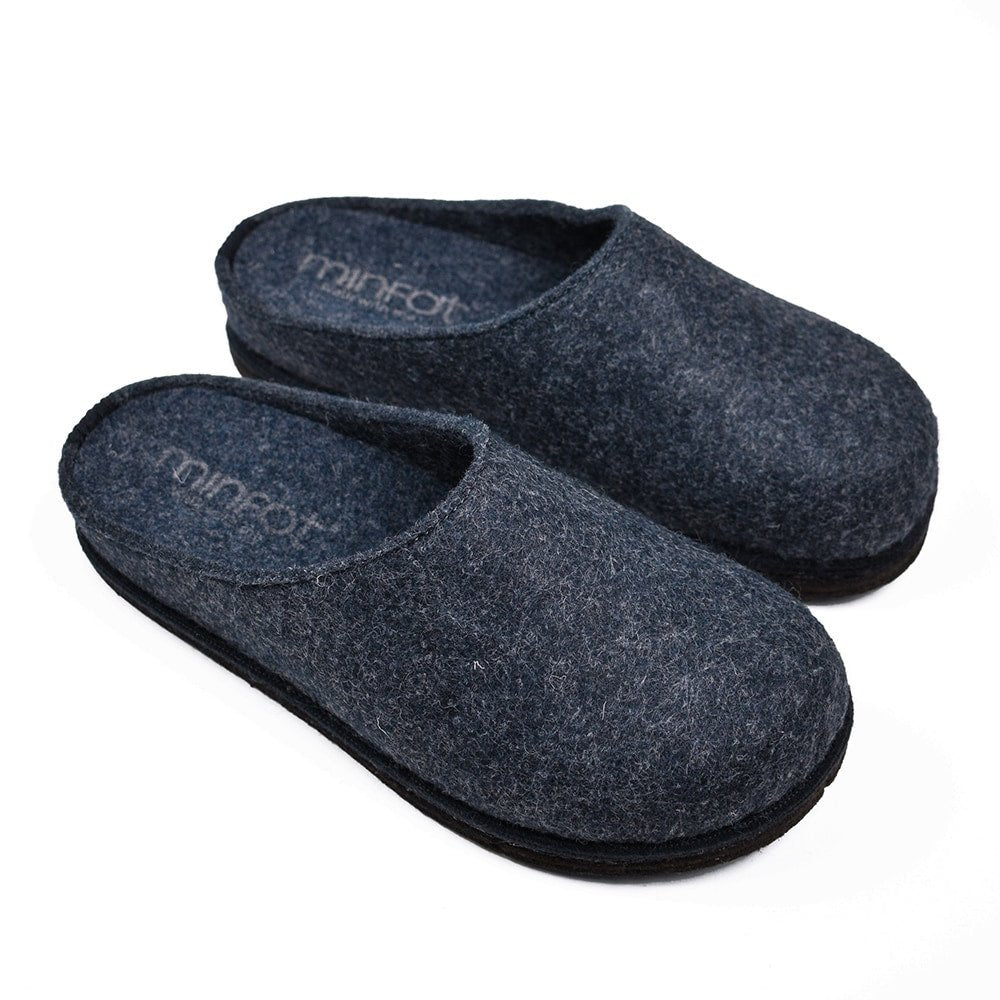 Minfot Hjemmesko Uld Slip-on Viken Uld Navy