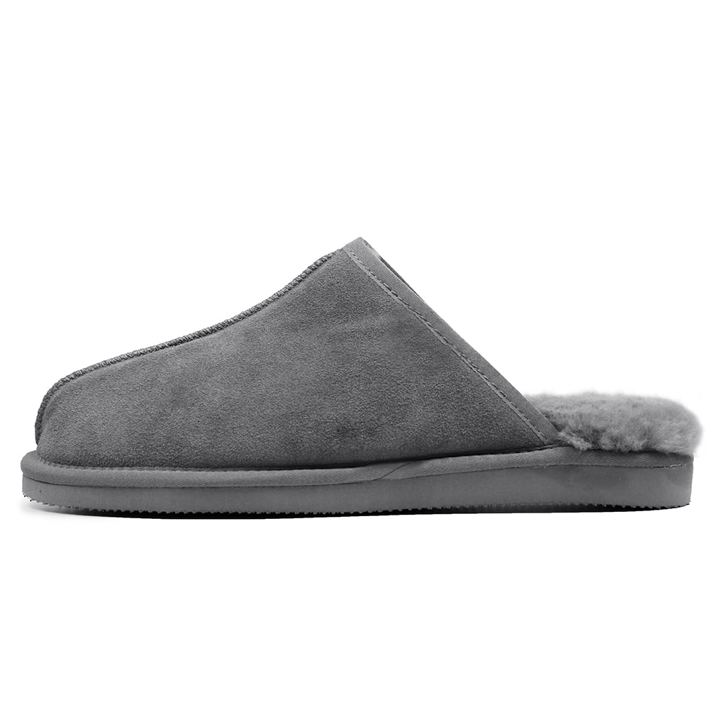 Minfot Hjemmesko Fåreskind Slip-on Orust med sål Grå