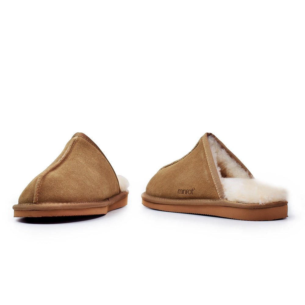 Produktbild 8 - Minfot Fårskinnstofflor Slip-on Orust med sula Chestnut