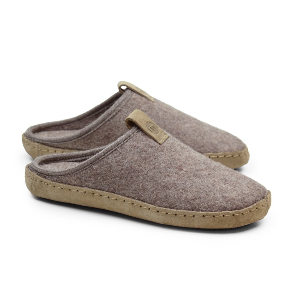 Minfot Cabin Hjemmesko Uld Unisex Brun