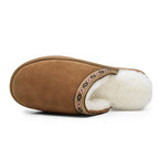 Minfot Fåreskind Hjemmesko Slip-on Myre med Sål Chestnut