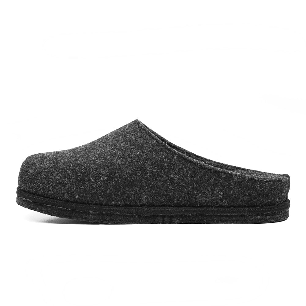 Minfot Hjemmesko Uld Slip-on Viken Uld Antracit