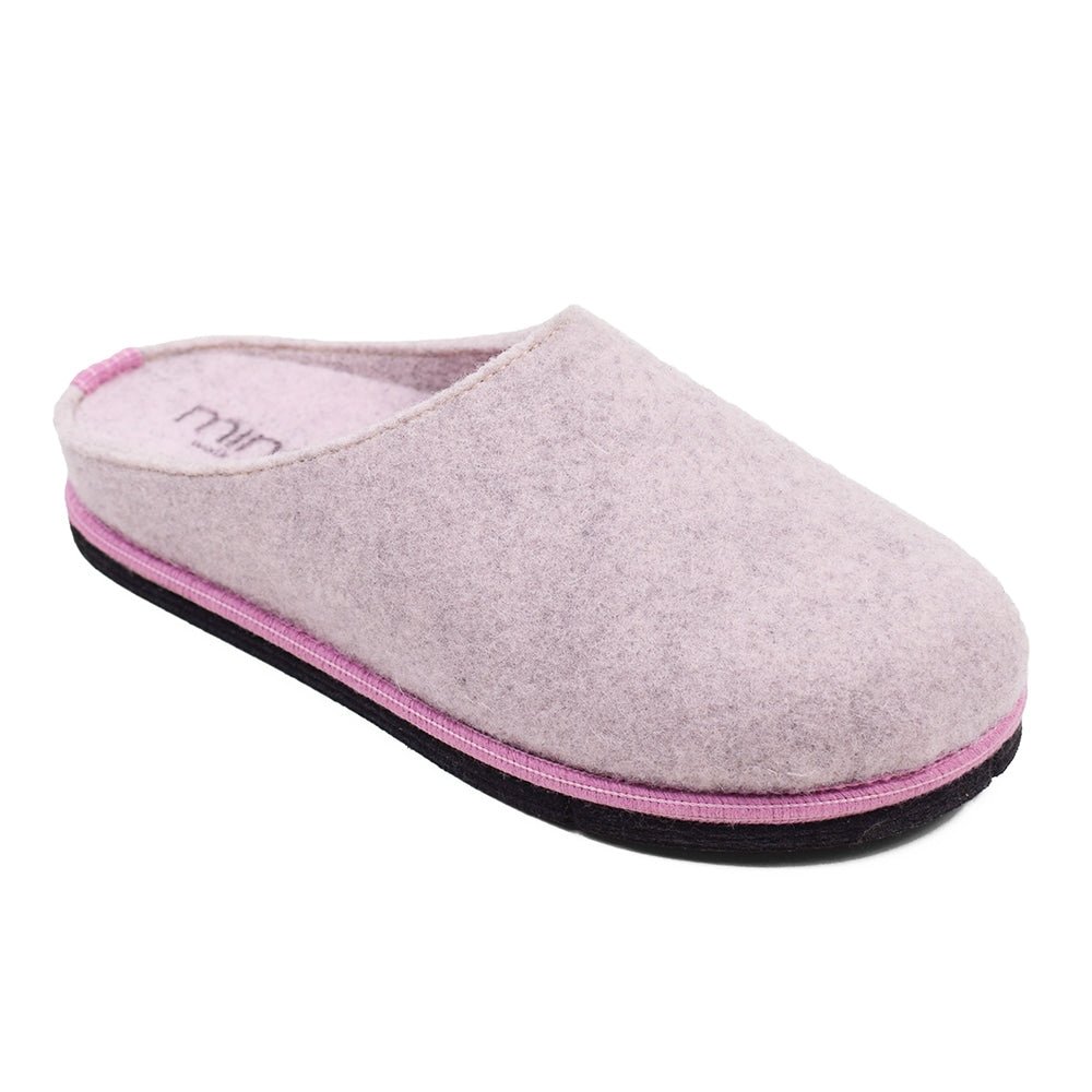 Minfot Hjemmesko Uld Slip-on Viken Uld Rosa