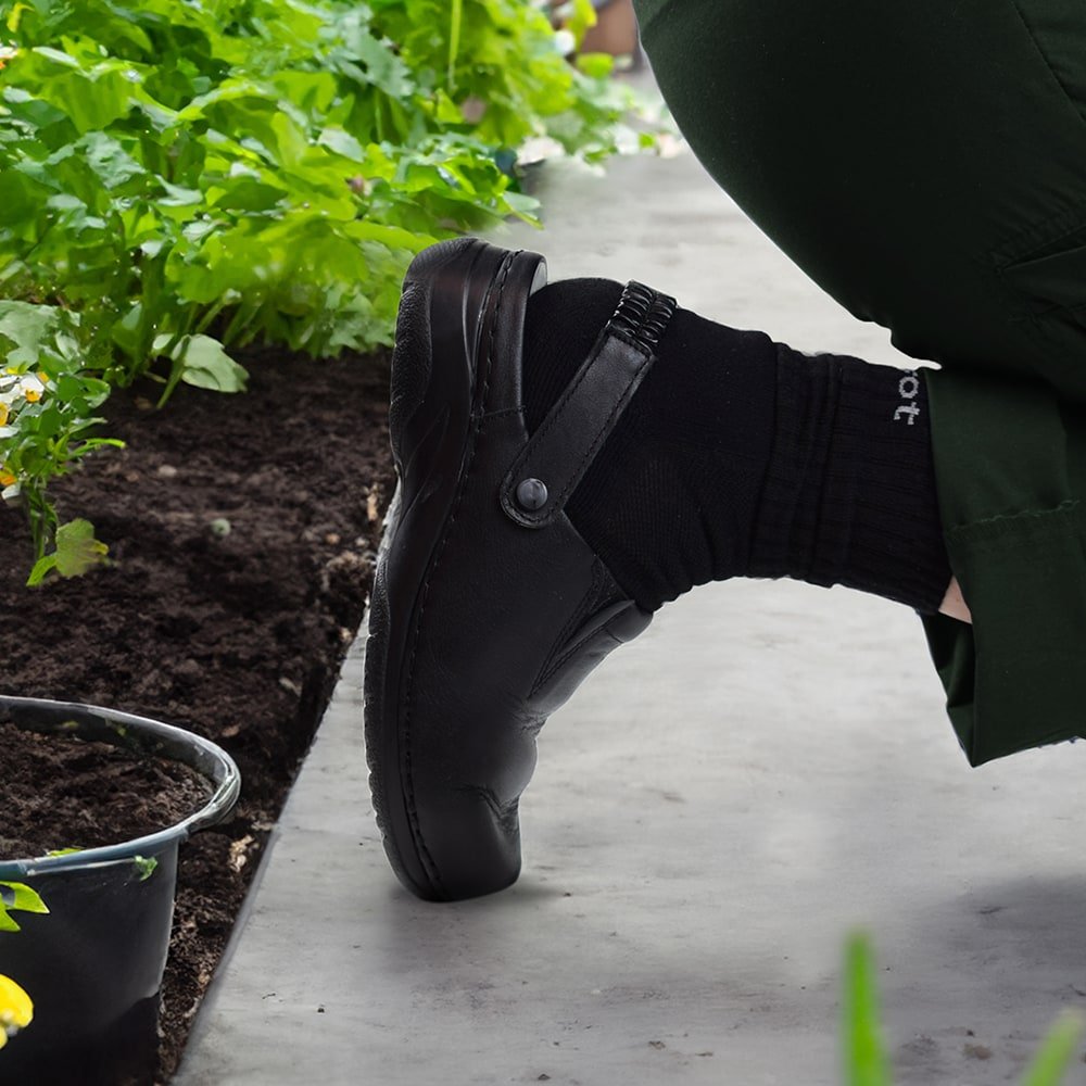 Minfot Arbejdssko Tøffel Blød Sort