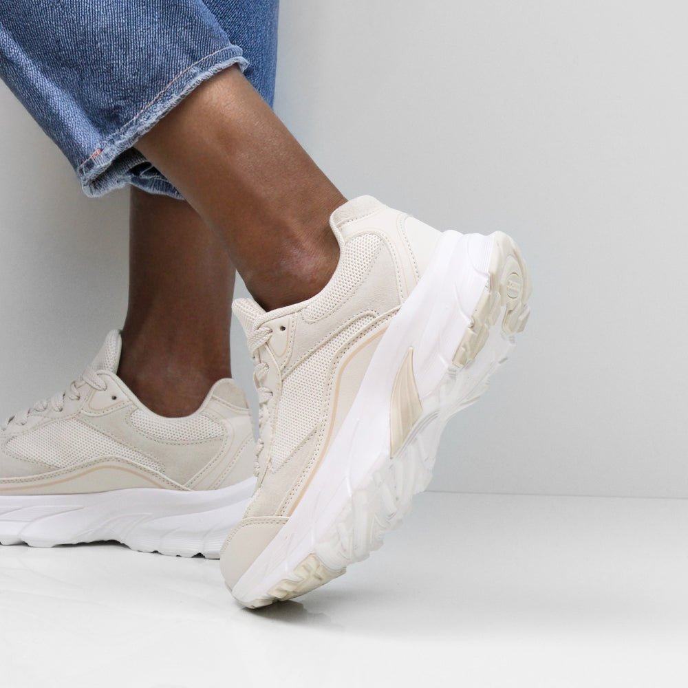 Minfot Joy Sneakers Dame Mesh Ruskind Sand