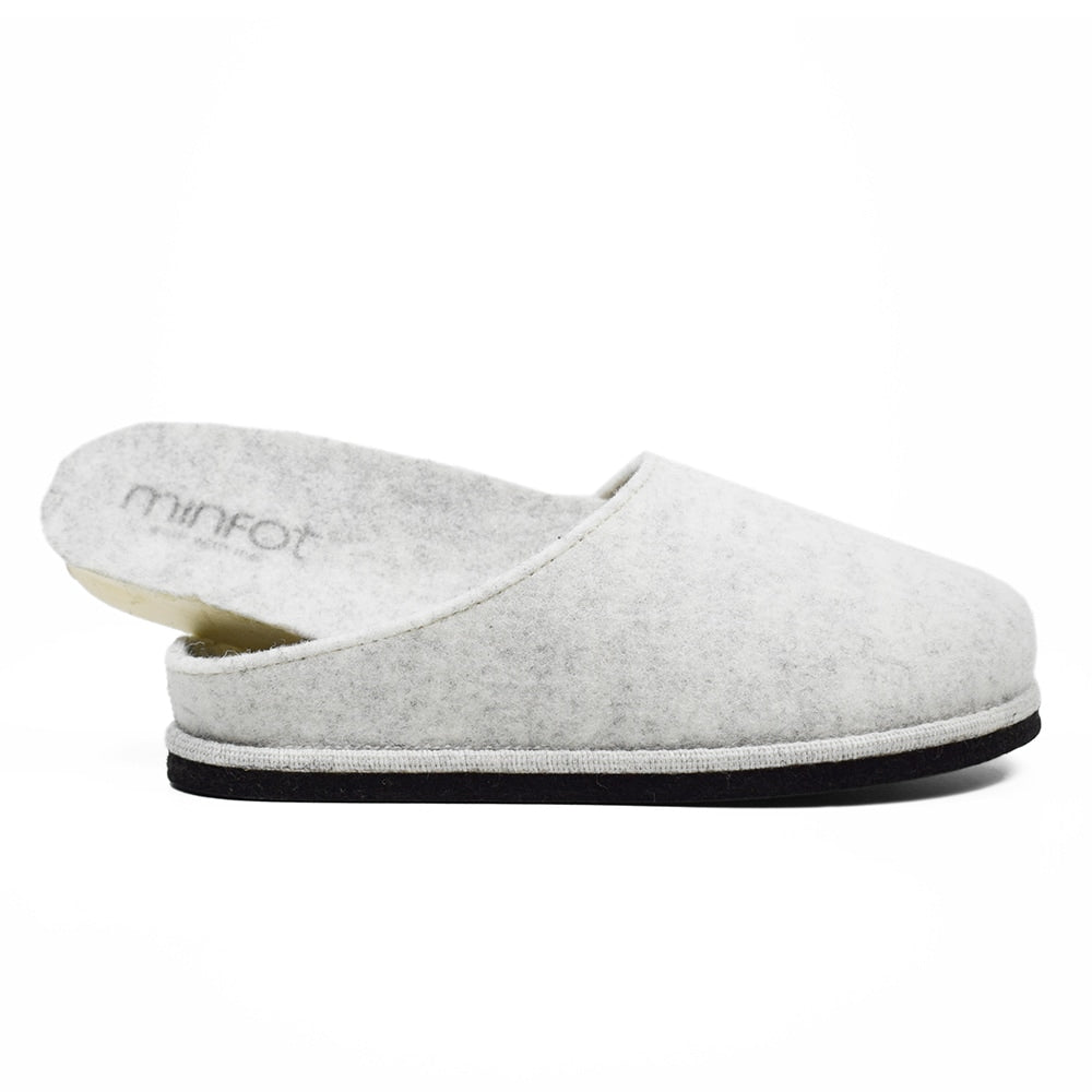 Produktbild 8 - Minfot Tofflor Slip-on Viken Ull Ljusgrå