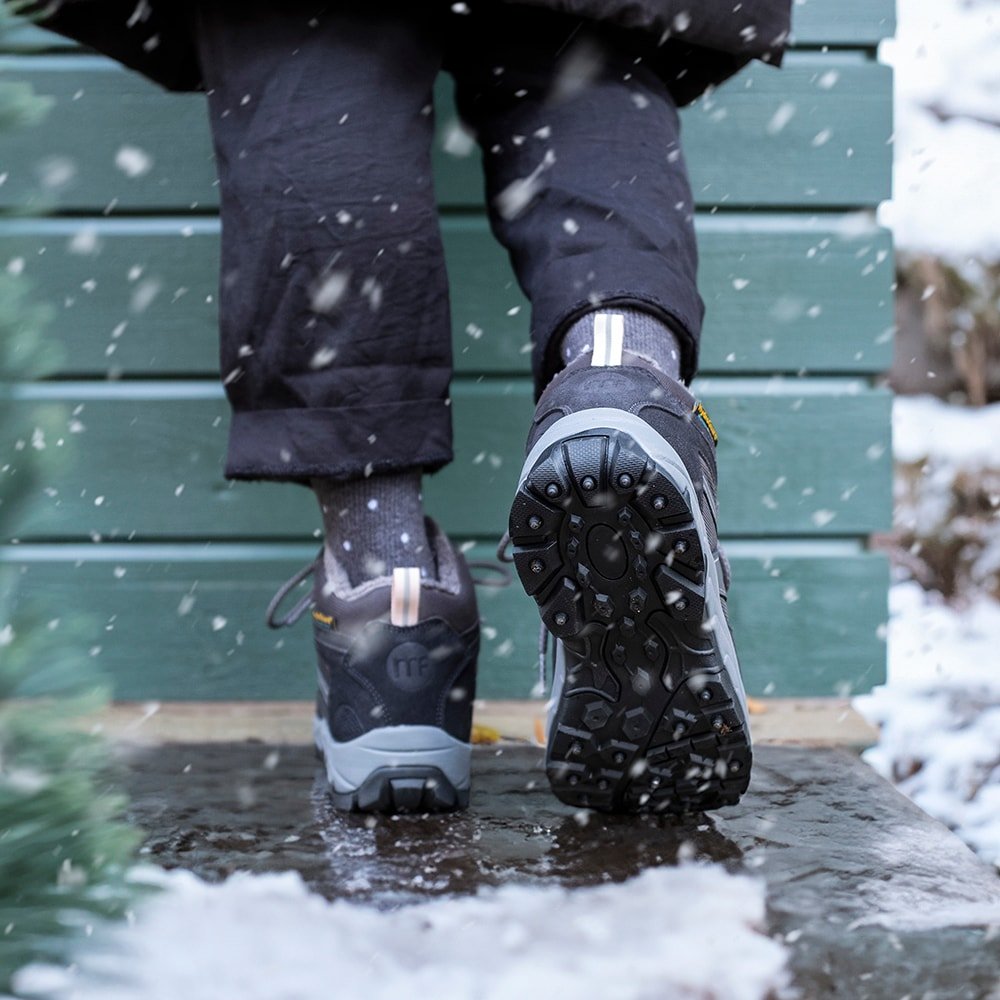 Minfot Snowgrip Pigsko Vandtæt Grå Lyserød