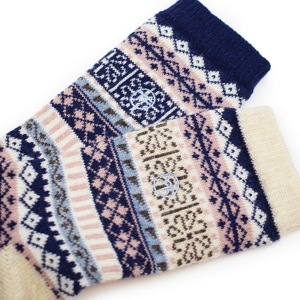 Minfot Geilo Uldstrømper Blå 2-pak