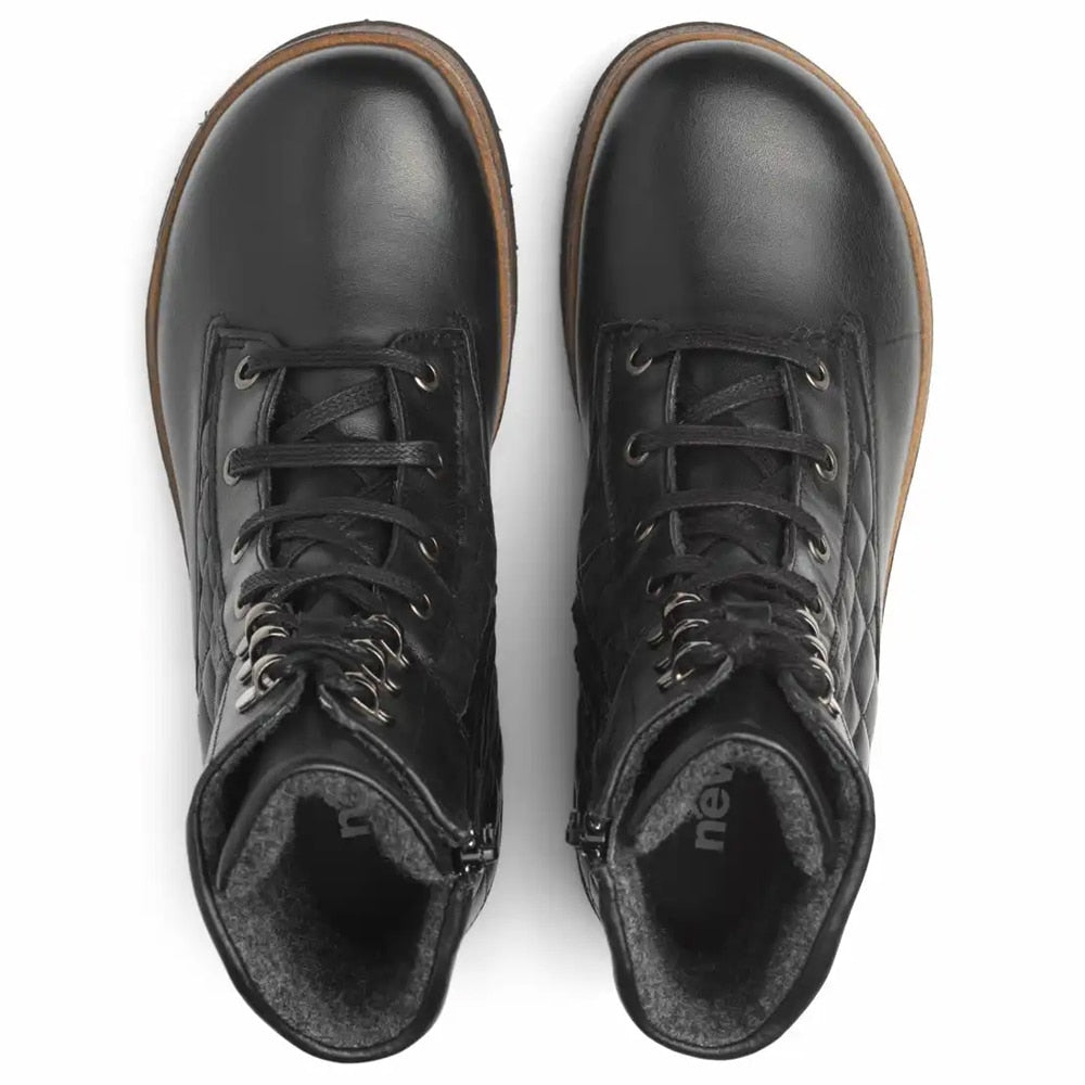 Produktbild 4 - New Feet Karen Breda Fodrade Skor Dam Lace Zip Svart