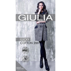 Giulia Lucky Cotton Strømpebukser Bomuld 200 den Sort 1-pak