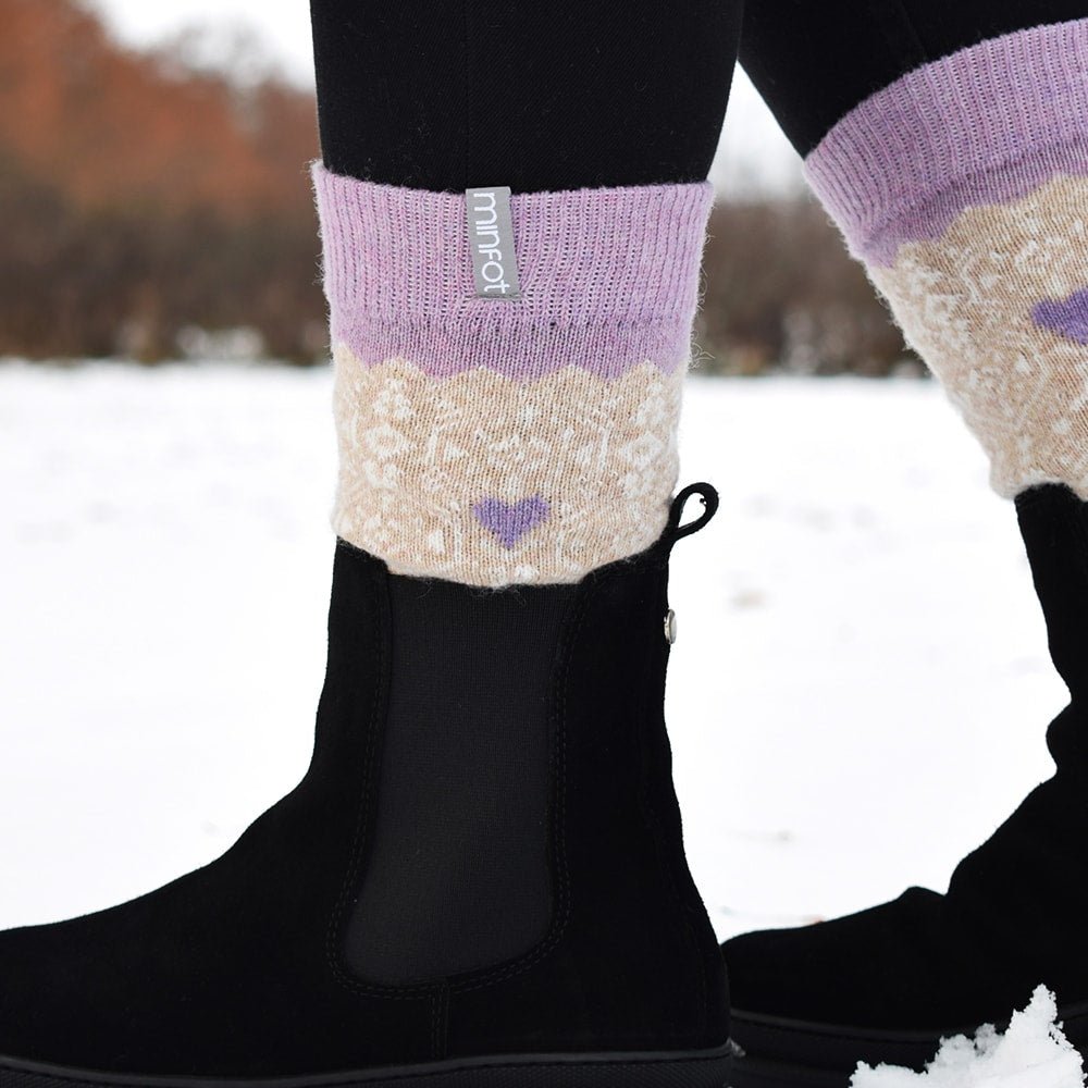 Minfot Uldstrømper Kärlek 2-pak