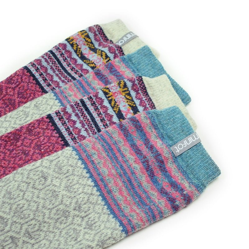 Minfot Uldstrømper Mys Multi 2-pack