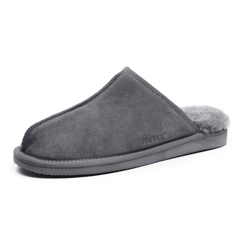 Produktbild 4 - Minfot Fårskinnstofflor Slip-on Orust med sula Grå