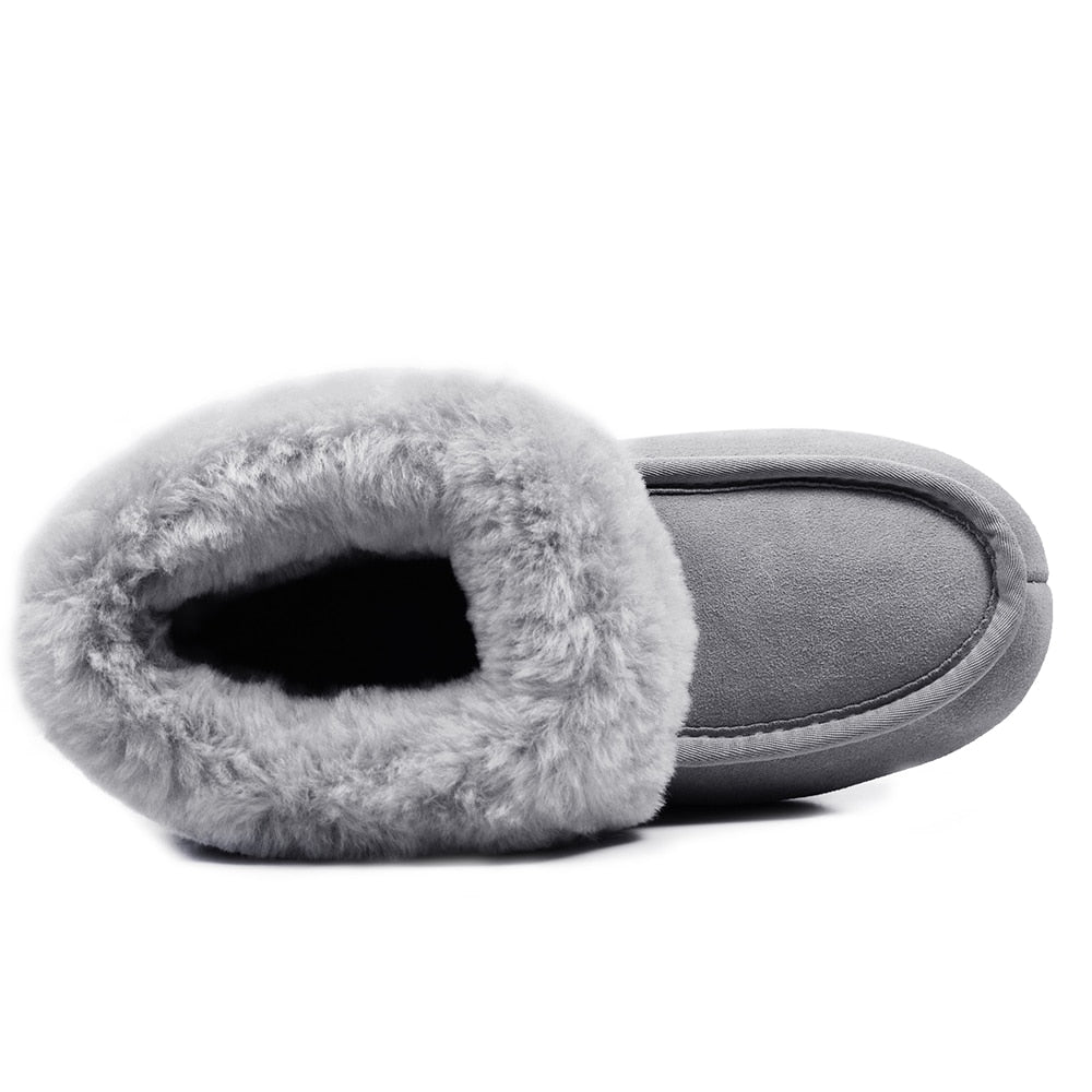 Minfot Hjemmesko Fåreskind Sunne Grå Ruskind