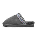 Minfot Fåreskind Hjemmesko Slip-on Myre med Sål Grå