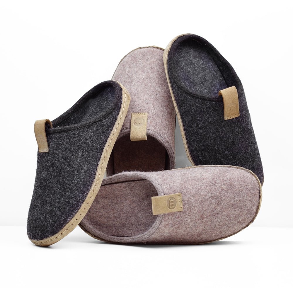 Minfot Cabin Hjemmesko Uld Unisex Brun