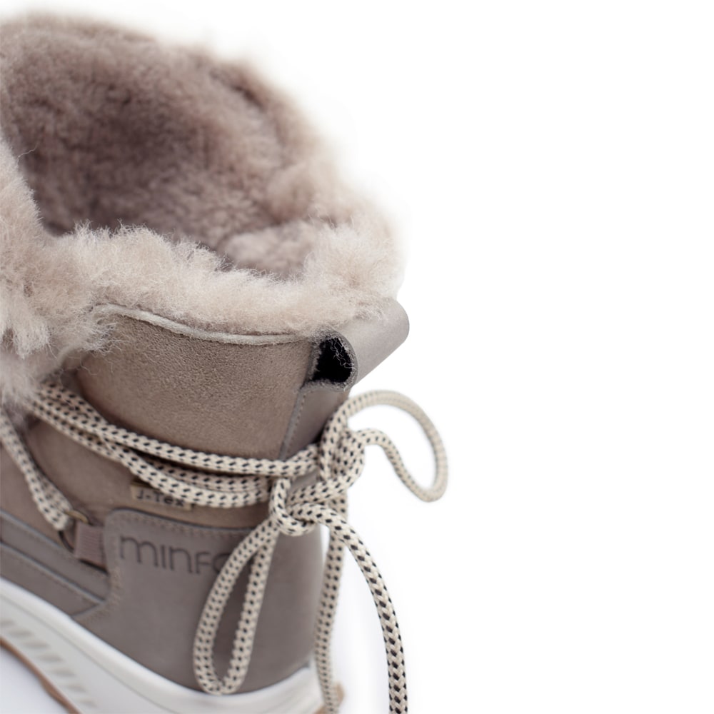 Produktbild 11 - Minfot Arctic Vinterkängor med fårskinn J-TEX Taupe