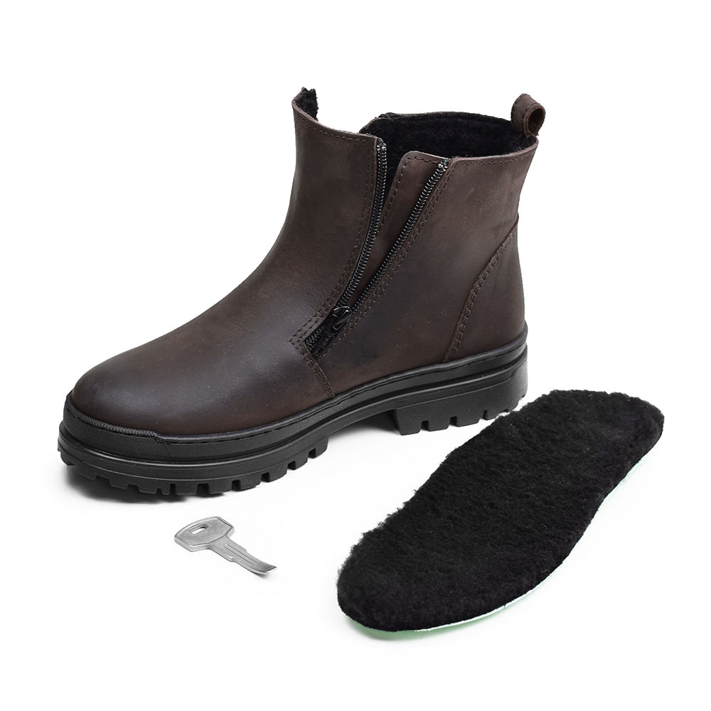 Minfot Pigsko Haga Skinn Uld Brun