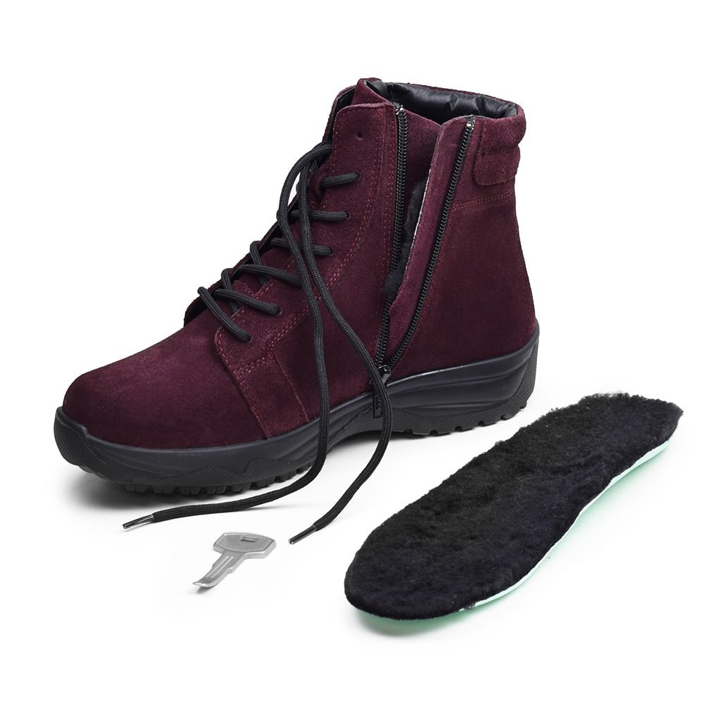 Minfot Pigsko Lima Ruskind Uld Bordeaux