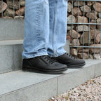 Minfot Axe Herresko Zip Vandafvisende TEX Skind Sort