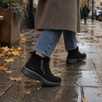 Skechers Easy Going Boots Zip Dame Vandtætte Sort