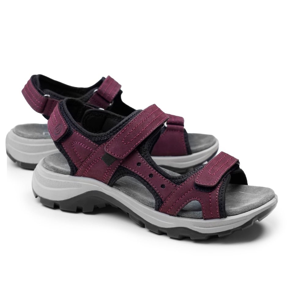 Minfot Sandaler Sandhamn Dame Nubuck Bordeaux